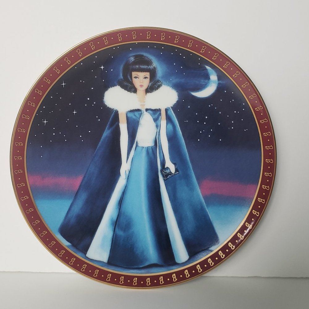 Barbie Midnight Blue Limited Edition Danbury Plate Porcelain in a box